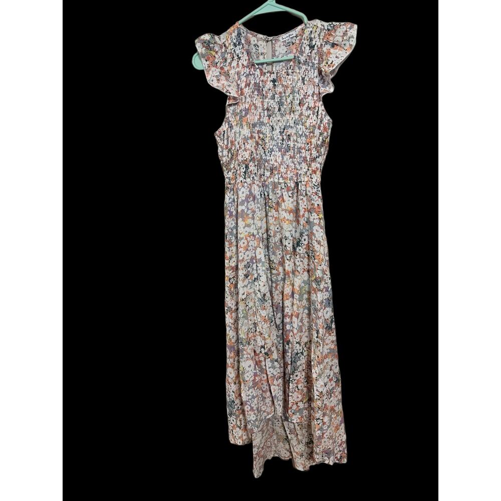 Love, Fire Floral Smocked Maxi Dress Size Small